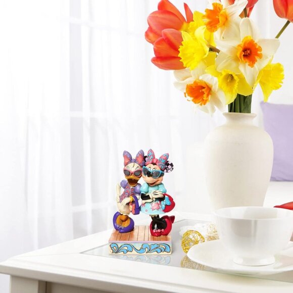 Enesco Jim Shore Minnie Mouse & Daisy Duck Fashionistas Statue Standard, NIB - Picture 5 of 6